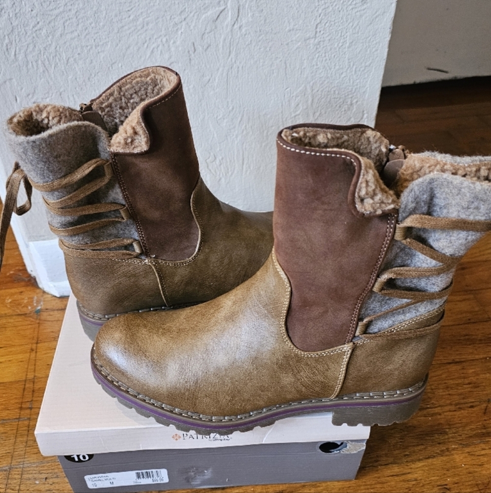 Brown and Gray Women's Boots